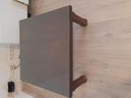 Zwaar houten vierkante salontafel, Ophalen, Gebruikt, 50 tot 100 cm, Eikenhout