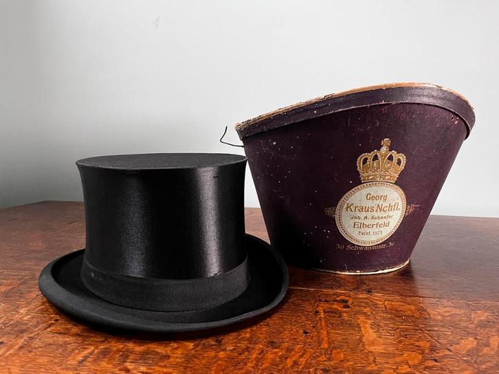 Zijden herenhoed 1910-1920, Antiek en Kunst, Antiek | Kleding en Textiel, Ophalen of Verzenden