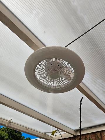 Plafondventilator met lamp, RGB verlichting, Elektronische apparatuur, Ventilatoren, Ophalen, Zo goed als nieuw, Plafondventilator