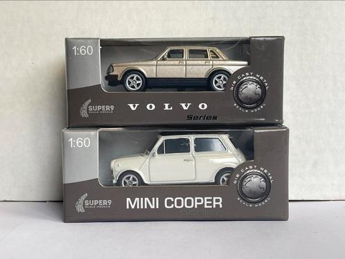 Super9 Volvo 240, Mini Cooper schaalmodellen 1:60 nieuw, Hobby en Vrije tijd, Modelauto's | Overige schalen, Zo goed als nieuw