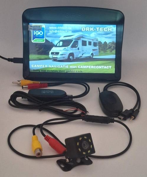 7 inch Auto, Camper GPS met Draadloos Achteruitrijcalera Set, Auto diversen, Achteruitrijcamera's, Nieuw, Draadloos, Ophalen of Verzenden