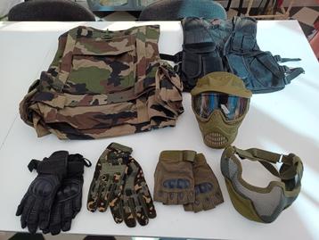 Équipement airsoft/paintball complet - idéal pour debutant beschikbaar voor biedingen