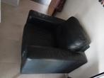 BLACK FRIDAY. Echt leder club lounge zetel zwart, Ophalen, Eenpersoons, Zo goed als nieuw, Rechte bank