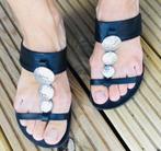 Sandales cuir., Zwart, Gedragen, Sandalen of Muiltjes, Ophalen of Verzenden