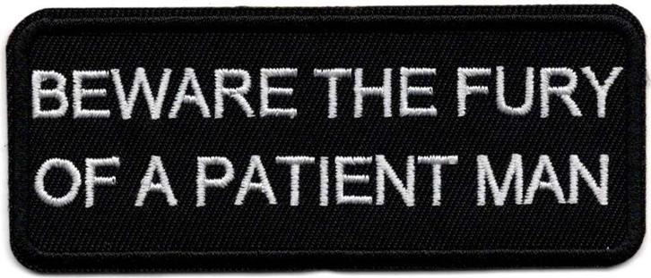 Beware the fury of a.. stoffen opstrijk patch embleem, Motoren, Accessoires | Overige, Nieuw, Verzenden