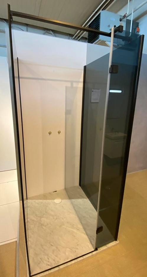 Marmeren doucheplaat + 3 wanden glas incl deur, Huis en Inrichting, Badkamer | Complete badkamers, Zo goed als nieuw, Ophalen