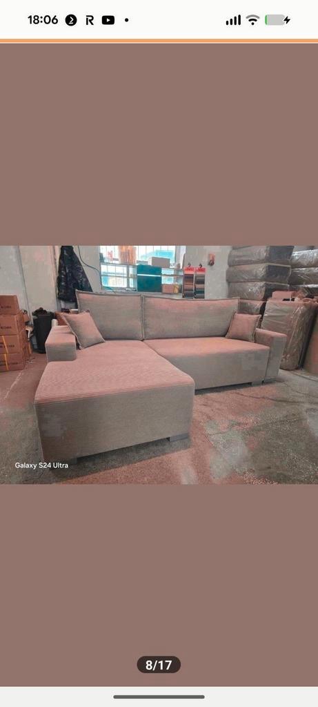 Omvormbare 3-zits slaapbank, Huis en Inrichting, Slaapkamer | Slaapbanken, Nieuw, 160 cm, Beige, Grijs, Zwart, Verzenden