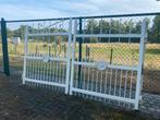 IJZEREN TUINPOORT (VERZINKT), Tuin en Terras, Tuinhekken en Hekwerk, Ophalen, Met poort, Gebruikt, Sierhekwerk