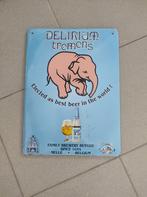 Bier,bord, reclame, delirium tremens., Verzamelen, Ophalen, Gebruikt, Reclamebord, Plaat of Schild