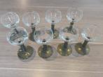 8 verres à vin pieds verts, Ophalen, Zo goed als nieuw, Overige typen