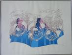 JEAN-MICHEL FOLON / WERVELWIND / KLEURLITHO / 75x96cm KADER, Antiek en Kunst, Kunst | Litho's en Zeefdrukken, Ophalen