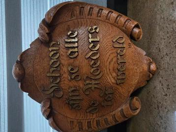 Vintage Belgische kunststeen wandplaten – Moeder & Vader – c beschikbaar voor biedingen