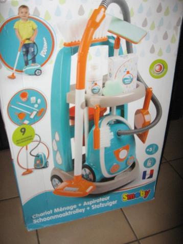 Smoby schoonmaaktrolley + stofzuiger nieuw beschikbaar voor biedingen