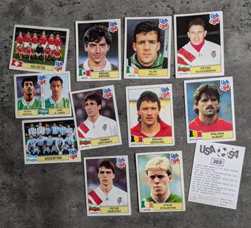 voetbal stickers WORLD CUP USA 94 12X  ANNO 1994 beschikbaar voor biedingen