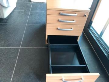Ladenblok - fineer eik - 4 laden - hoge kwaliteit - wieltjes beschikbaar voor biedingen