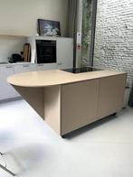 Mobiel keukeneiland met inductievuur, Huis en Inrichting, Keuken | Keukenelementen, Ophalen, 75 cm of meer, Beige, 150 tot 200 cm