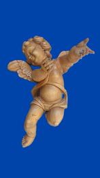 Houtgesneden engel - beschermingsengel - Amor 37cm, Antiek en Kunst, Ophalen of Verzenden
