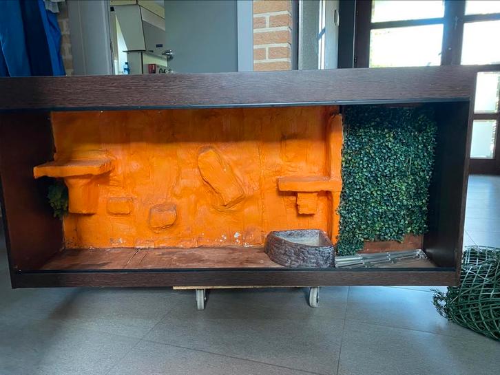 Groot terrarium, Dieren en Toebehoren, Reptielen en Amfibieën | Toebehoren, Gebruikt, Terrarium of Paludarium, Ophalen