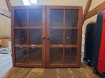 Vintage hangkast, Huis en Inrichting, Kasten | Vitrinekasten, Ophalen, Glas