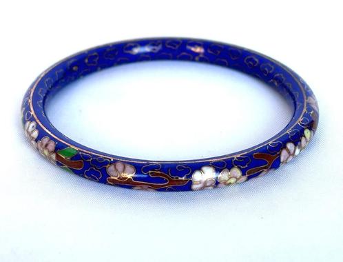 chinees emaille cloisonné koper armband koningsblauw, Antiquités & Art, Antiquités | Bronze & Cuivre, Cuivre, Enlèvement ou Envoi