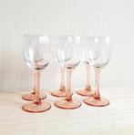 2 magnifiques sets de 6 verres à vin vintage avec une base r, Enlèvement ou Envoi