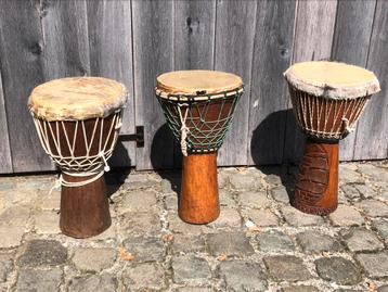 3 grote djembe’s beschikbaar voor biedingen