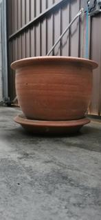 Pot en terre cuite avec soucoupe, Tuin, Gebruikt, Ophalen