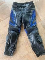 Zwart/blauwe lederen motorbroek, Motoren, Ophalen of Verzenden