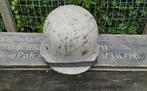 Duitse WO2 vroege M35 met wintercamo., Ophalen of Verzenden, Landmacht, Helm of Baret