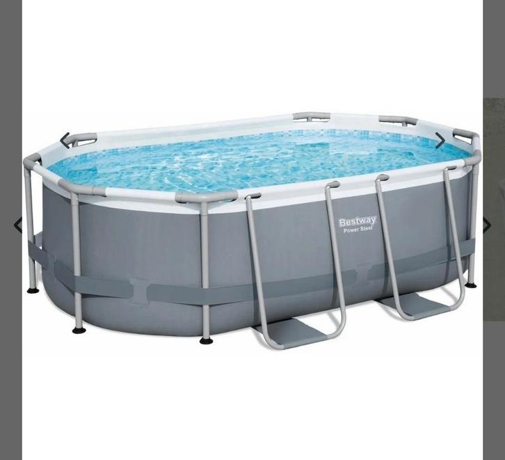Bestway power steel ovaal zwembad, Tuin en Terras, Zwembaden, Gebruikt, Ovaal, Ophalen