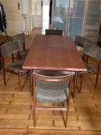 Vintage table+chairs mahogany wood, Ophalen