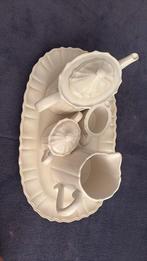 Grote schaal met thee/koffiekan, waterkan, melk en suikerpot, Huis en Inrichting, Ophalen of Verzenden, Zo goed als nieuw