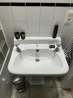 Engelse lavabo met kraanwerk retro, Huis en Inrichting, Badkamer | Badkamermeubels, Gebruikt, Ophalen