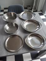 RVS schalen en boterpot, Ophalen, Overige materialen, Overige stijlen, Schaal of Schalen