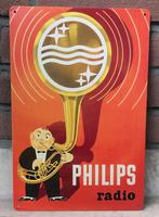 Retro PHILIPS Radio Reclame Metalen wandbord plaat, Verzamelen, Verzenden, Nieuw