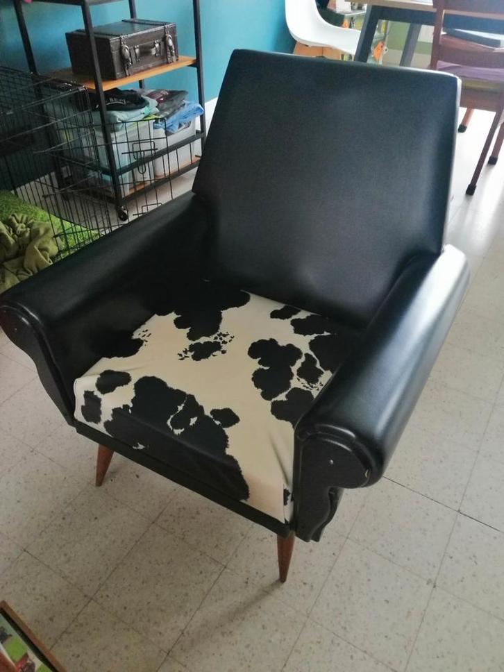 Zwarte éénzit, Huis en Inrichting, Fauteuils, Ophalen