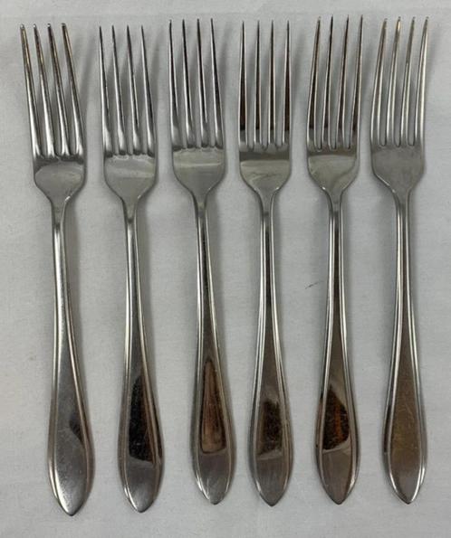 Gero Zilmeta 718 puntfilet vorken 21cm set van 6 tafelvork, Huis en Inrichting, Keuken | Bestek, Zo goed als nieuw, Verzenden