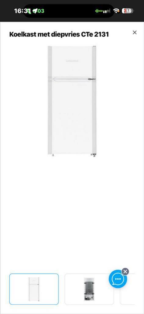 Liebherr koelkast — Zo goed als nieuw!, Elektronische apparatuur, Koelkasten en IJskasten, Zo goed als nieuw, Ophalen