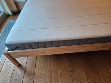 lit Tarva et matelas vesteroy ressort, Enlèvement, Comme neuf, Bleu