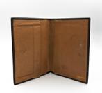 Een vintage lederen Delvaux portefeuille in het zwart bruin, Handtassen en Accessoires, Portemonnees, Overige merken, Gebruikt