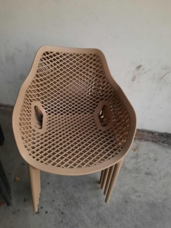 4 Air XL - Taupe - Siesta stoelen, Huis en Inrichting, Stoelen, Zo goed als nieuw, Vier, Kunststof, Overige kleuren, Ophalen