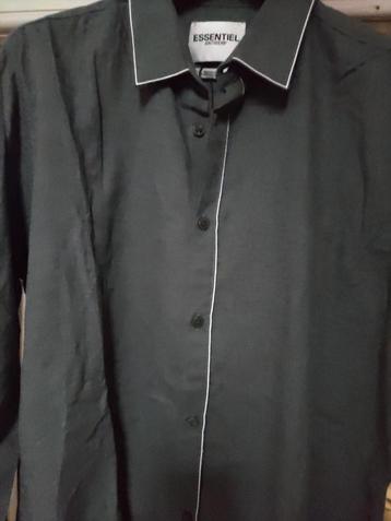 ESSENTIEL - grey shirt in 100% cotton, size: L
