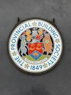 Oud emaille reclame bord The Provencial Building Society, Ophalen, Zo goed als nieuw, Reclamebord
