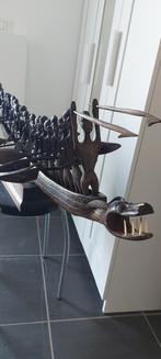 houten afrikaans slavenboot 1,20 lang, Antiquités & Art, Art | Sculptures & Bois, Enlèvement