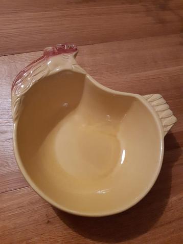 Grand saladier décor de poule - faïence beschikbaar voor biedingen