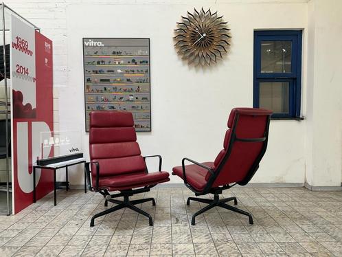 Vitra | Eames | EA222 | Rood, Huis en Inrichting, Fauteuils, Leer, Ophalen of Verzenden