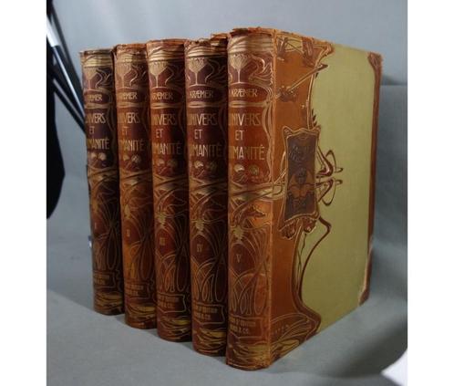 L'Univers et l'Humanité (antieke 5 delige encyclopedie 1905, Boeken, Kunst en Cultuur | Beeldend, Gelezen, Overige onderwerpen