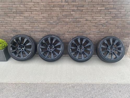 21” Twin Turbine velgen Tesla Model S P100D 2019 + banden, Auto-onderdelen, Banden en Velgen, Band(en), Zomerbanden, 21 inch, 245 mm