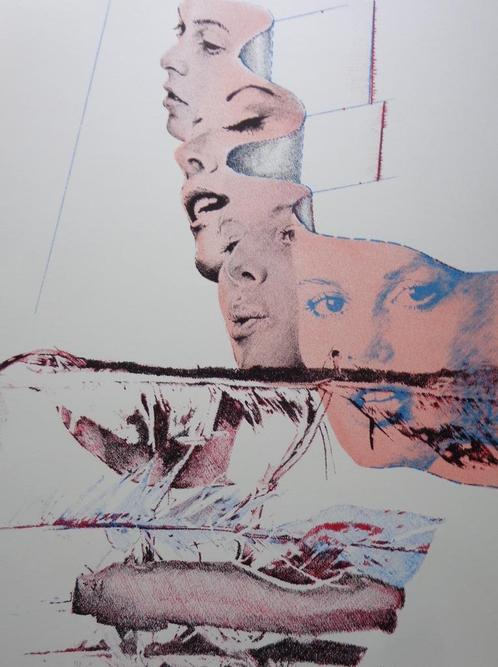 POL MARA / POP ART / KLEURZEEFDRUK / 78x56cm / SIG / 1973, Antiek en Kunst, Kunst | Litho's en Zeefdrukken, Ophalen of Verzenden