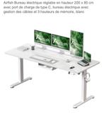 Bureaux Blanc électronique, Maison & Meubles, Bureaux, Enlèvement ou Envoi, Électrique, Comme neuf